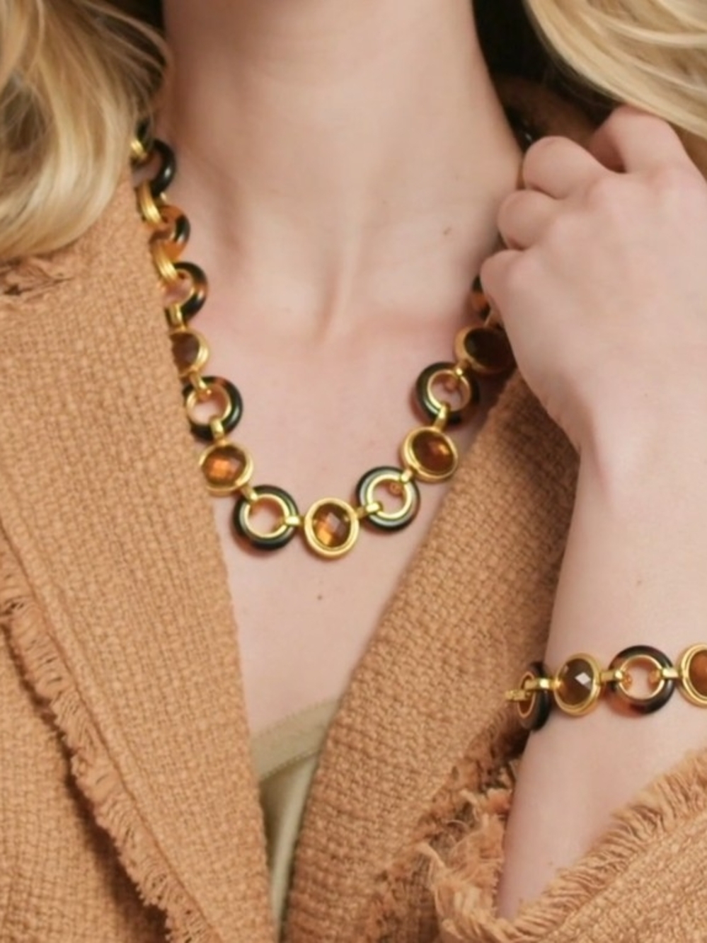 NWT Julie Vos "Carnaby" Stone Bracelet In Palmetto Green - Picture 6 of 6